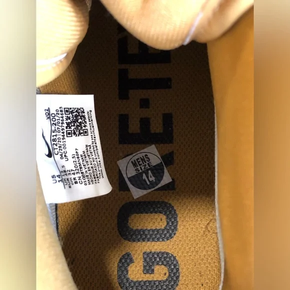 Nike Mens Aie Force 1 GTX Gore-Tex CT2814-200 Wheat Boots- Size 14 No Box - Picture 7 of 13